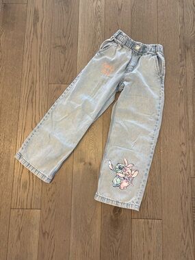 H&M Light Denim Jeans with Stitch and Angel